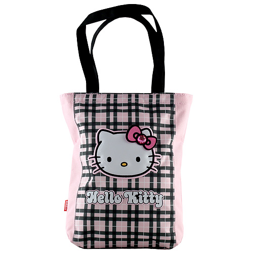 Nákupní taška Hello Kitty, růžovo-černá
