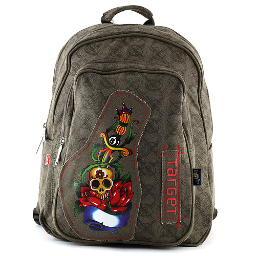 Studentský batoh Target, hnědo-zelený