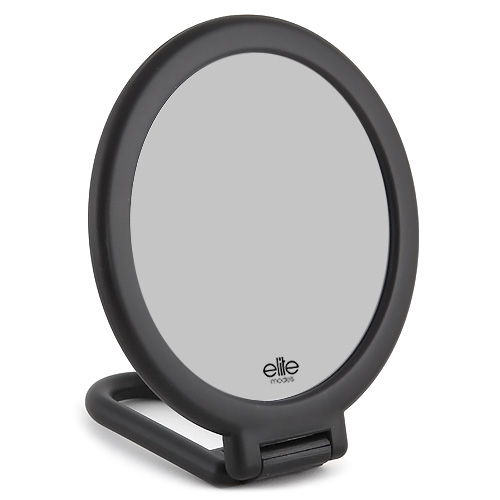 Kosmetické zrcadlo Elite Models, s flexibilní rukojetí, 14cm, černé