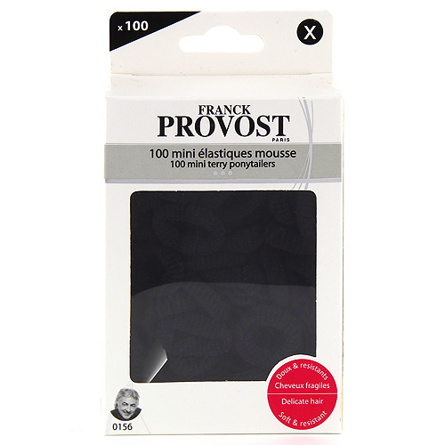 Gumičky mini 100ks Franck Provost, 100ks, černé, průměr 2,5cm