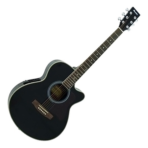 Elektro-akustická kytara Dimavery, Dimavery JK-303 Cutaway 4-Band Eq, černá