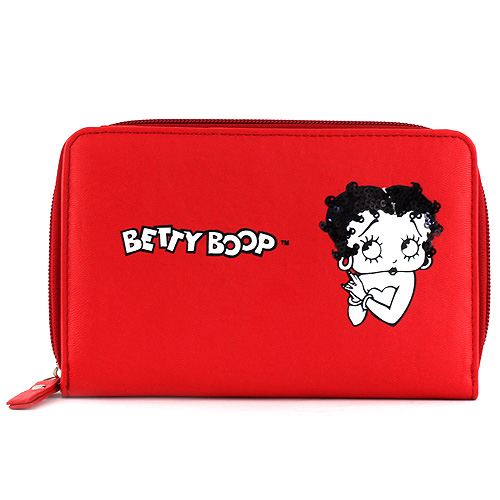 Peněženka Betty Boop, červená s motivem panenky Betty Boop