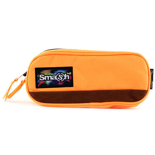 Školní penál bez náplně Smash, neonově oranžový, 2 kapsy