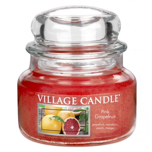 Svíčka ve skleněné dóze Village Candle, Růžový grapefruit, 312 g