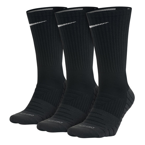 Pánské ponožky Nike, U NK DRY CUSH CREW 3PR | ADULT UNISEX | CREW SOCK | BLACK/ANTHRACITE/WHITE | SX5547-010|S