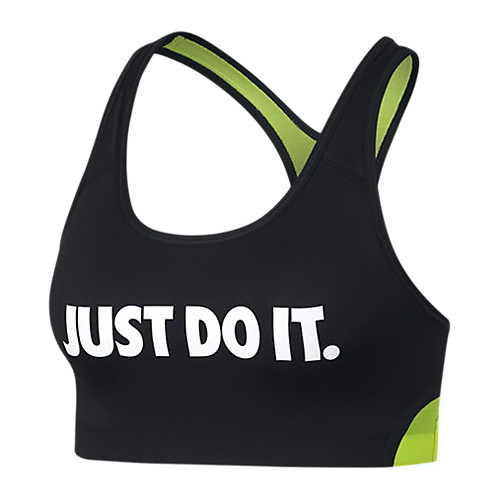 NIKE PRO CLSSC SWSH COOLING BR, 10 | WOMEN TRAINING | WOMENS | BRA | BLACK/VOLT/WHITE/WHITE | XS