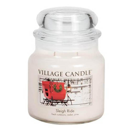 Svíčka ve skleněné dóze Village Candle, Zimní vyjížďka, 454 g