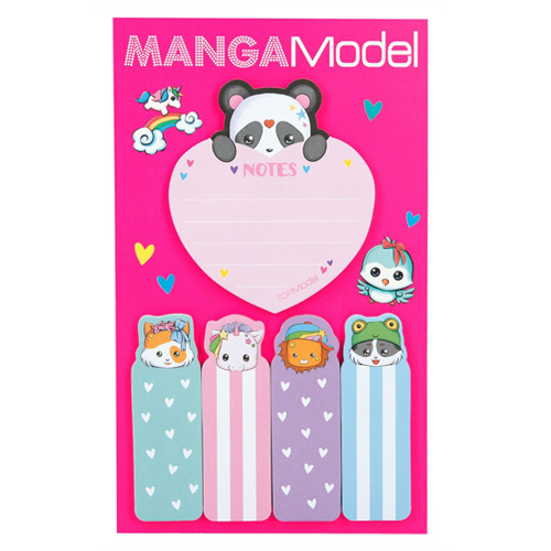 Samolepicí bločky Manga Model ASST, Srdíčko, 5 ks