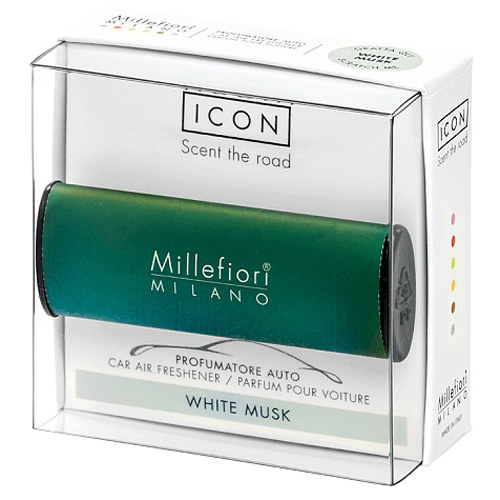 Vůně do auta Millefiori Milano, Icon, Classic/Bílé pižmo, zelená