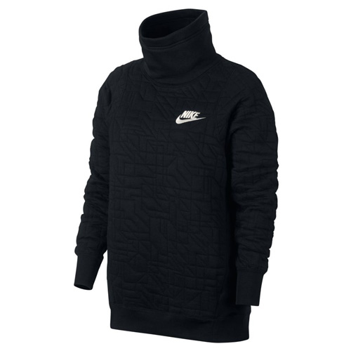 W NSW FNL QUILT, 10 | NSW OTHER SPORTS | WOMENS | HOODED LONG SLEEVE TOP | BLACK/LIGHT BONE | M