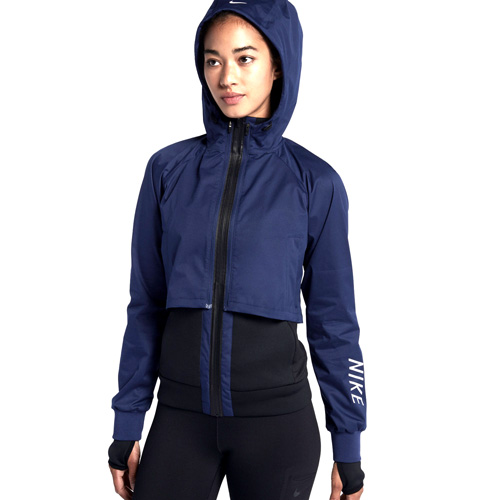 W NK THRMA SHIELD JKT HD 2IN1, 10 | WOMEN TRAINING | WOMENS | HOODED JACKET | BINARY BLUE/BLACK/WHITE | M