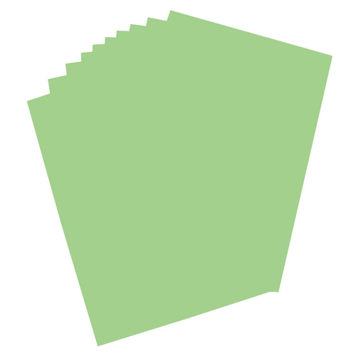 Kartonový papír Folia Paper, 48x68cm | barva zelená | 10 kusů | 210227