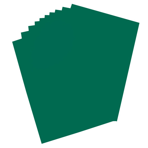 Kartonový papír Folia Paper, 48 x 68 cm | barva tmavě zelená | 10 kusů | 210227