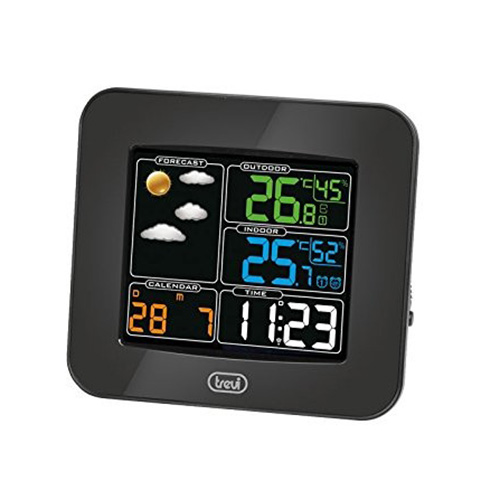 Meteostanice Trevi, ME 3165RC, barevný LCD displej, hodiny, barometr hPa, °C/ °F, budík, bezdrátový senzor, 3x AAA, 230V 50Hz
