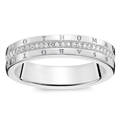 Prsten "Klasický bílý" Thomas Sabo, D_TR0026-725-14-58, Sterling Silver, 925 Sterling silver, white diamond