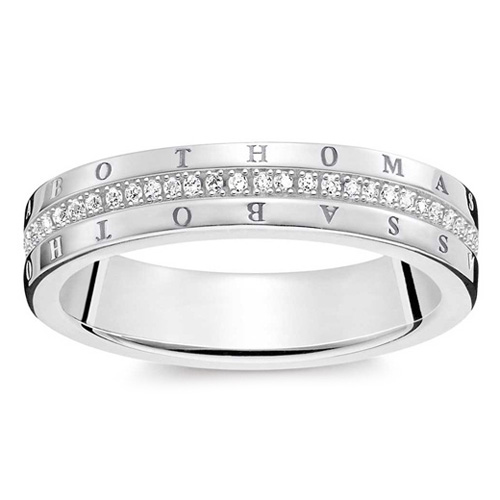 Prsten "Klasický bílý" Thomas Sabo, D_TR0026-725-14-60, Sterling Silver, 925 Sterling silver, white diamond