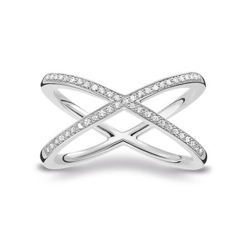 Prsten Thomas Sabo, D_TR0029-725-14-58, Sterling Silver, 925 Sterling silver, white diamond