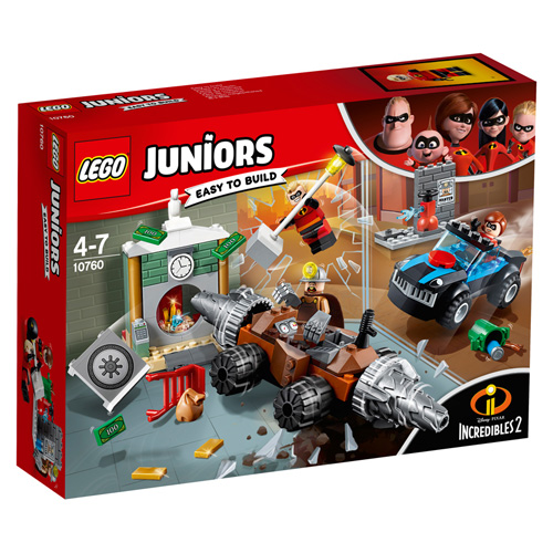 Stavebnice LEGO Juniors Incredibles 2, Bankovní loupež Podkopávače, 149 dílků