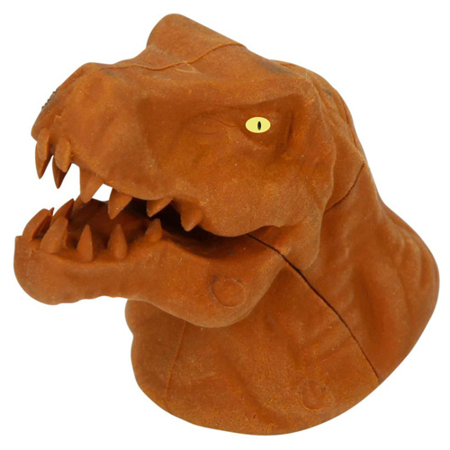 Gumovací pryž Dino World ASST, Hnědý T-Rex, 3D puzzle