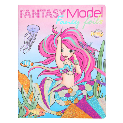 Omalovánky, kreativní sada Fantasy Model, Mořská panna, třpytivé fólie