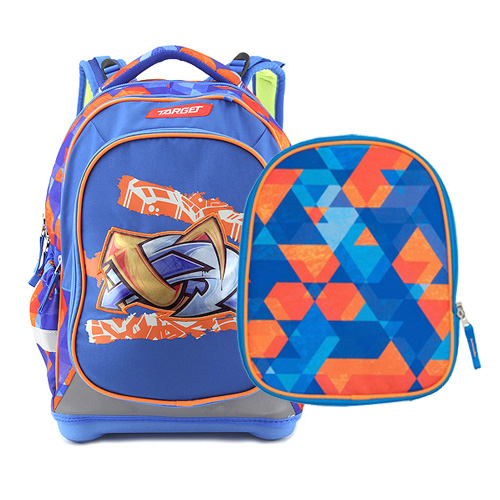 Školní batoh Target Graffiti, modro-oranžový