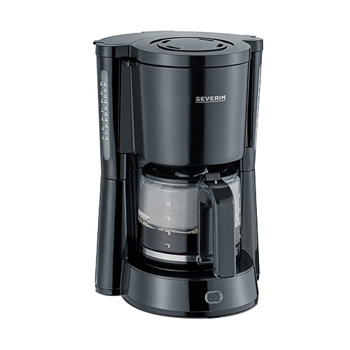 Kávovar Severin, KA 4815, kávovar TYPE, lakovaná nerez ocel, výklopný filtr 1 x 4, skleněná konvice, ukazatel hladiny vody, automatické vypnutí, kapacita 10 šálků, 1000 W