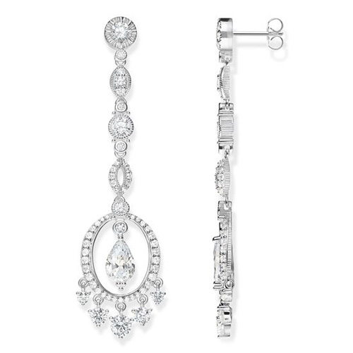 Náušnice "Bílé kameny" Thomas Sabo, H2029-051-14, Sterling Silver, 925 Sterling silver, zirconia white