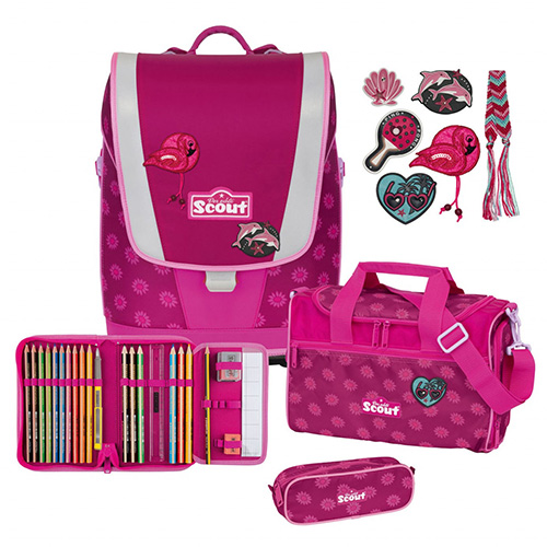 Školní set Scout 4-dílný - Ultra, růžová sedmikráska