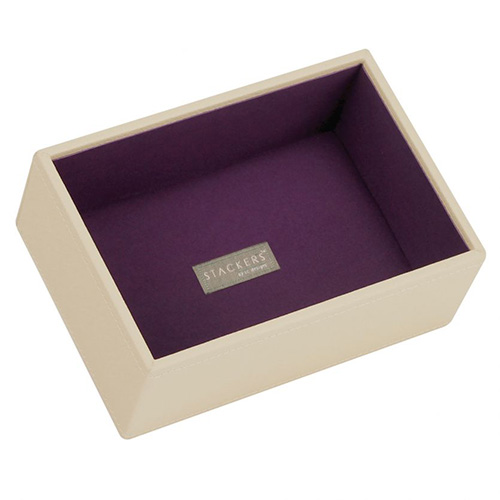 Patro šperkovnice Stackers, Krémová/purpurová | Jewellery Box Layers Mini