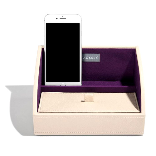 Šperkovnice Stackers, Krémová/purpurová | Jewellery Box Layers Mini