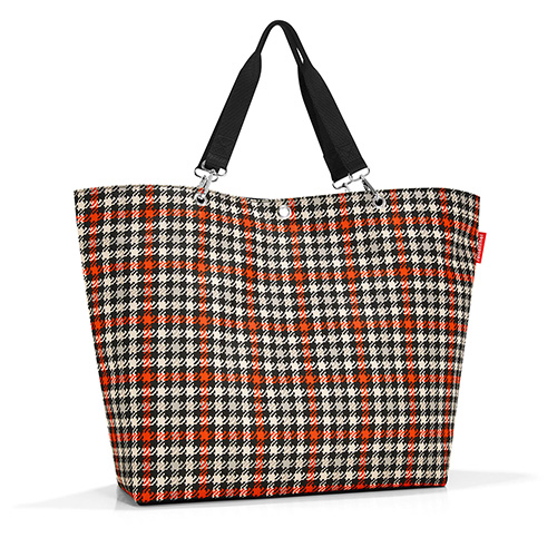 Nákupní taška Reisenthel, Černo-červená s motivem padesátek | shopper XL