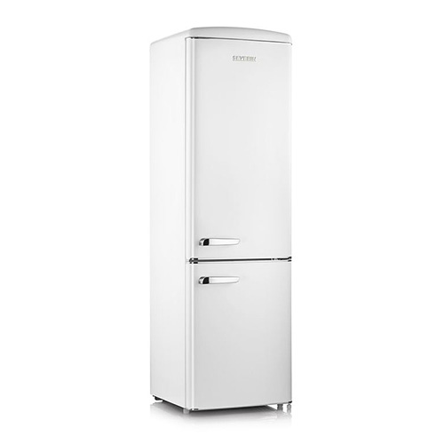 Kombinovaná lednice Severin, RKS 8925, retro styl, bílá, 244 l, 188 kWh/rok, 43 dB
