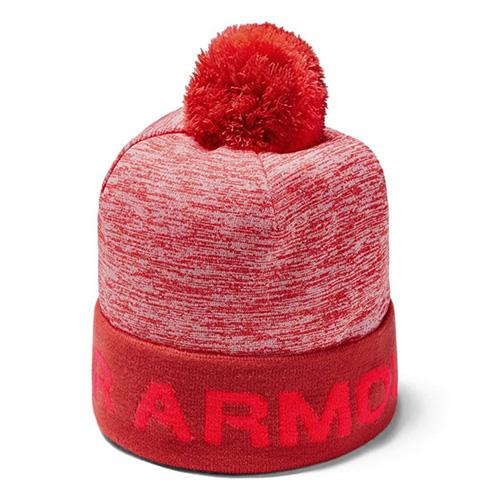 Dětská čepice Under Armour, Gametime Pom Beanie | Červená | UNIVERZÁLNÍ