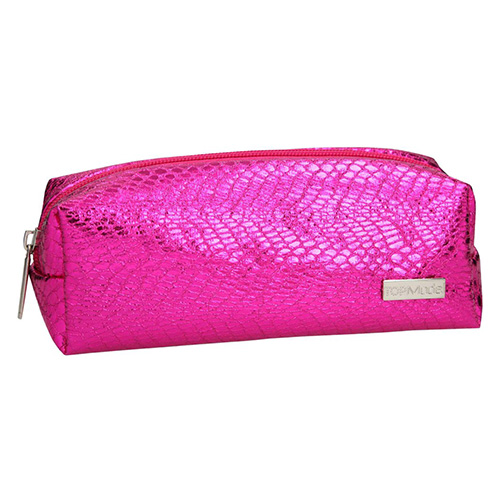 Kosmetická taška Top Model, Tmavě růžová, s hadím vzorem