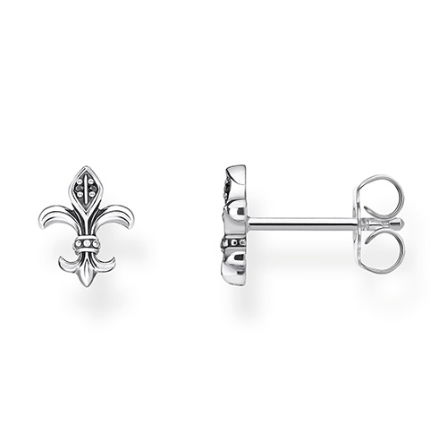 Náušnice "Lilie" Thomas Sabo, H2113-643-11, Sterling Silver, 925 Sterling silver, blackened, zirconia black