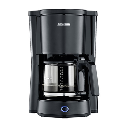 Kávovar Severin, KA 9554 Antracit, Type, uzávěr proti kapání, výklopný filtr, skleněná konvice, ukazatel hladiny vody, automatické vypnutí, až 10 šálků, 1000 W