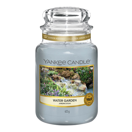 Svíčka ve skleněné dóze Yankee Candle, Vodní zahrada, 623 g