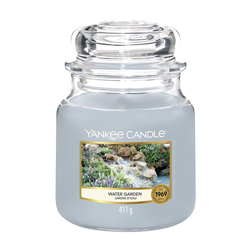 Svíčka ve skleněné dóze Yankee Candle, Vodní zahrada, 410 g