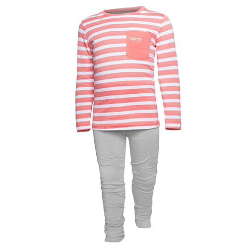 Dětské pyžamo Tufte Sugar Coral Stripes, DĚTI | PYZAMOH | RŮŽOVÁ | 98-104