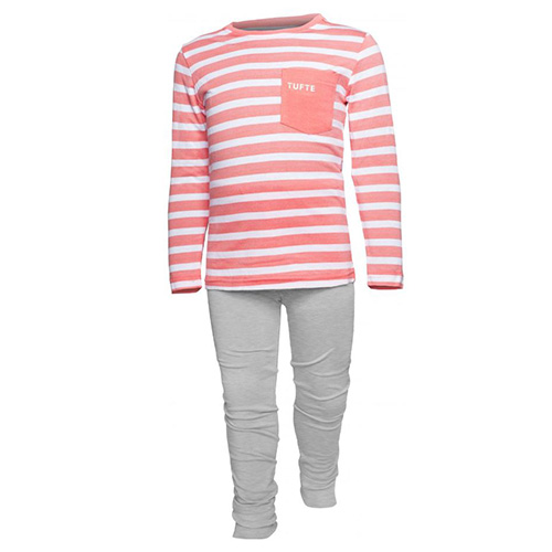 Dětské pyžamo Tufte Sugar Coral Stripes, DĚTI | PYZAMOH | RŮŽOVÁ | 110-116
