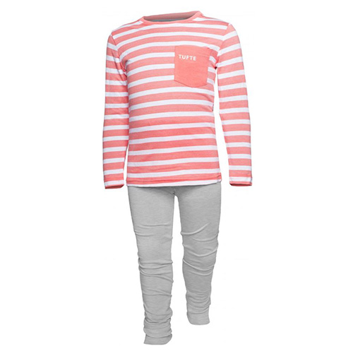 Dětské pyžamo Tufte Sugar Coral Stripes, DĚTI | PYZAMOH | RŮŽOVÁ | 134-140