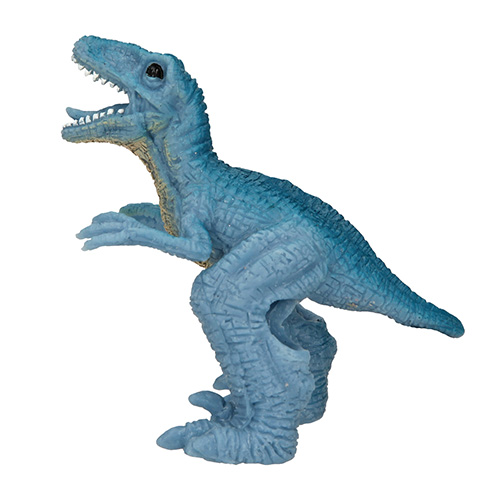 Prstová loutka Dino World ASST, Velociraptor - modrý
