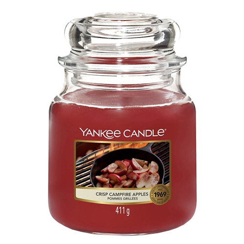 Svíčka ve skleněné dóze Yankee Candle, Jablka pečená na ohni, 410 g