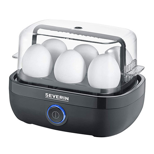Vařič vajec Severin, EK 3165, 420W, černý, 6 vajec, LED podsvícení