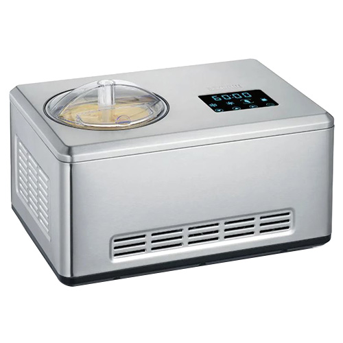 Výrobník zmrzliny Severin, EZ 7405, 2v1, aktivní chlazení kompresorem, LED dotykové ovládání, nádoba 2 L, digitální časovač, zobrazení teploty, kniha s recepty, 180 W