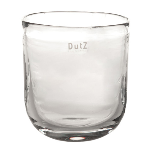 Skleněná oválná váza DutZ, Oval Vase C, výška 27 cm, šířka 27 cm, hloubka 20 cm, barva čirá