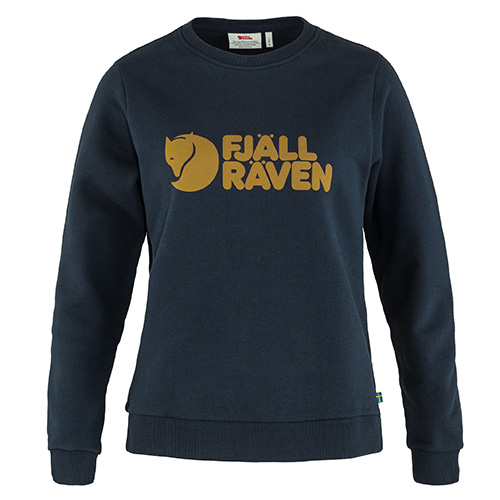 Fjällräven Logo Sweater W, Dark Navy | 555 | XS | F84143