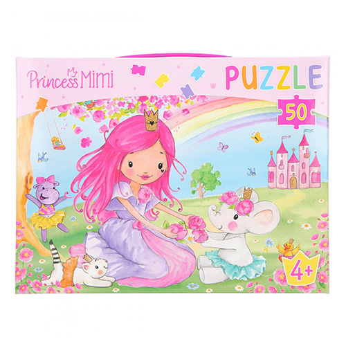 Puzzle Princess Mimi, Princezna, slon, kočka, hroch, kachna, 50 dílků, 4+, 11570_A