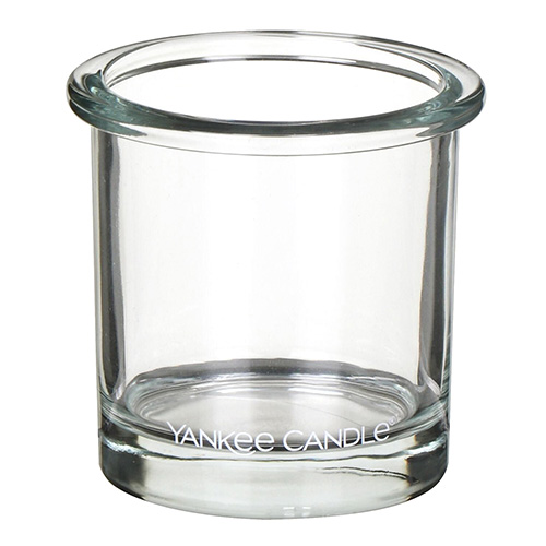 Svícen skleněný Yankee Candle, Čiré sklo, výška 7 cm