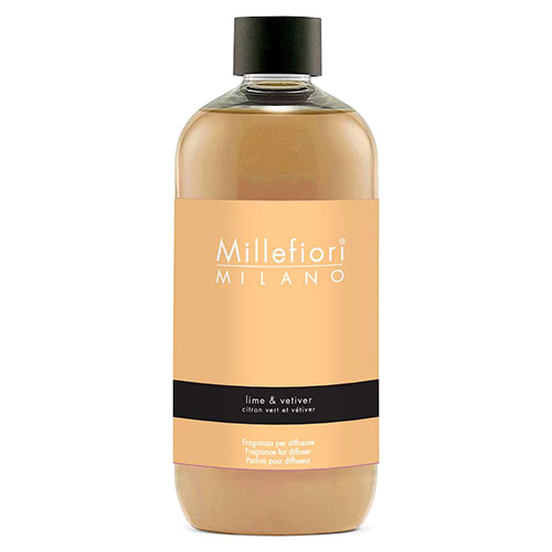 Náplň do difuzéru Millefiori Milano, NATURAL | Limetka a vetiver, 500 ml